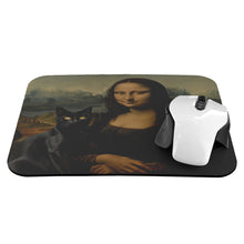 Mona Lisa's Black Cat Mousepad - Desk Accessories - Gift for Artist