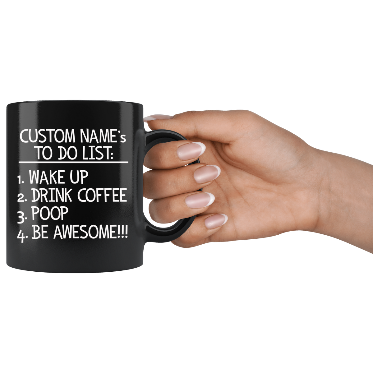 Custom Name To Do List Coffee Mug - Funny Morning Routine Mug for Men –  Island Dog T-Shirt Company