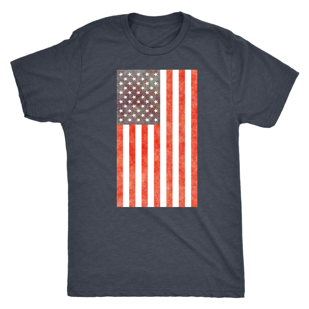 Men's Vintage American Flag Print Short Sleeve T-Shirt – TFC&H Co.