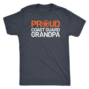 Proud Coast Guard Grandpa T-Shirt - Men's Ultra Soft Short Sleeve Military Grandfather Tee - Island Dog T-Shirt Company