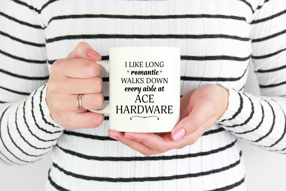 I Like Long Romantic Walks Down Every Aisle At Ace Hardware Funny Coff   Island Dog T-Shirt Company