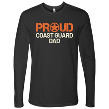 Proud Coast Guard Dad Long Sleeve Tshirt - Father of a Coastie Ultra Comfort Military Tee - Island Dog T-Shirt Company