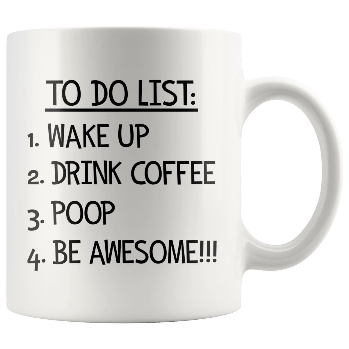 Custom Name To Do List Coffee Mug - Funny Morning Routine Mug for Men –  Island Dog T-Shirt Company