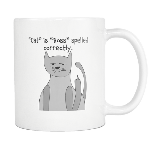 Funny Cat Coffee Mug - 11 oz Sarcastic 