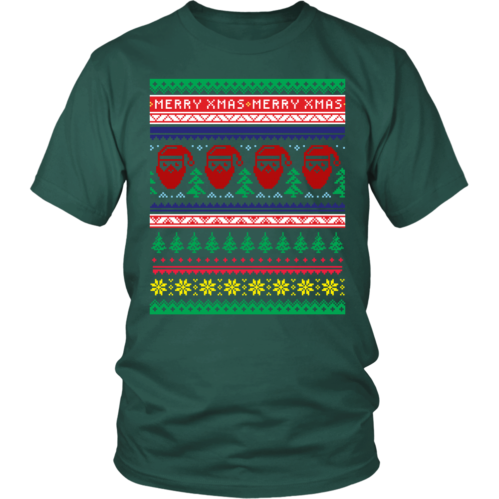 Ugly Christmas Shirt for Men and Women Hipster Santa Holiday Party U Island Dog T Shirt Company