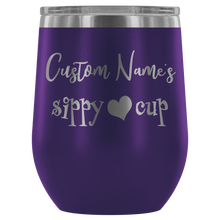 Custom Name - Personalized Wine Tumbler Sippy Cup - Island Dog T-Shirt Company
