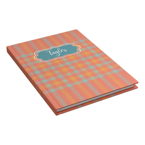 Groovy Plaid Hardcover Journal Notebook