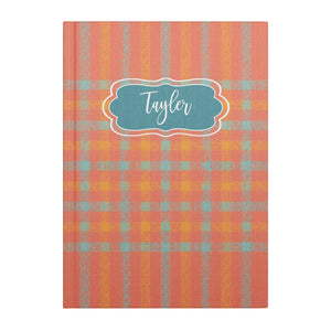 Groovy Plaid Hardcover Journal Notebook