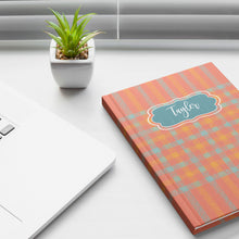 Groovy Plaid Hardcover Journal Notebook