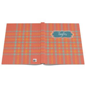 Groovy Plaid Hardcover Journal Notebook