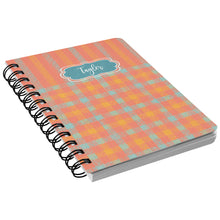 Groovy Plaid Spiralbound Journal Notebook
