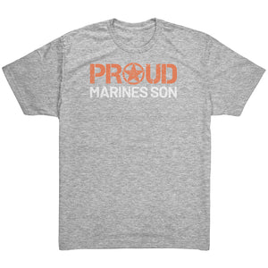 Proud Son of a Marine - Men's Ultra Soft Comfort Short Sleeve Tee - Son's Military Pride Shirt for His Mom or Dad T