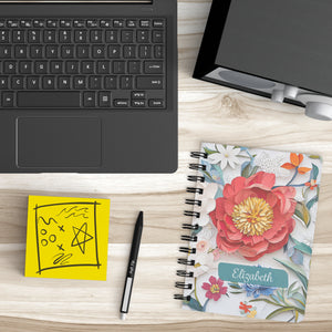 Paper Peony Spiral Bound Journal Notebook