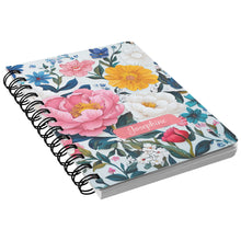 Peony Garden Spiralbound Journal Notebook