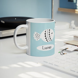 Personalized Cup Gift for Kids - Fish Mug for Kids with Name - Party Favors for Boys and Girls