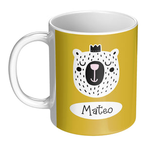 Personalized Cup Gift for Kids - King Bear Mug for Kids with Name - Party Favors for Boys and Girls
