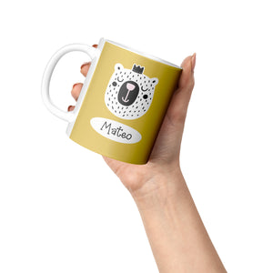 Personalized Cup Gift for Kids - King Bear Mug for Kids with Name - Party Favors for Boys and Girls