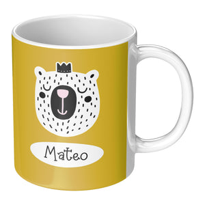 Personalized Cup Gift for Kids - King Bear Mug for Kids with Name - Party Favors for Boys and Girls