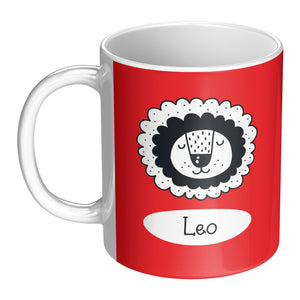Personalized Cup Gift for Kids - Lion Mug for Kids with Name - Party Favors for Boys and Girls