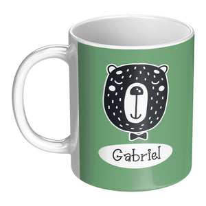 Personalized Cup Gift for Kids - Tuxedo Bear Mug for Kids with Name - Party Favors for Boys and Girls