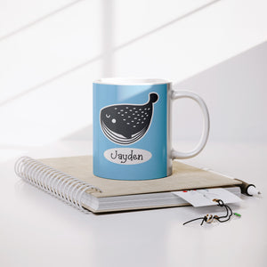 Personalized Cup Gift for Kids - Whale Mug for Kids with Name - Party Favors for Boys and Girls