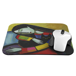 Picasso's Dream with Black Cat Mousepad - Desk Accessories - Computer Tools - Gift for Artist