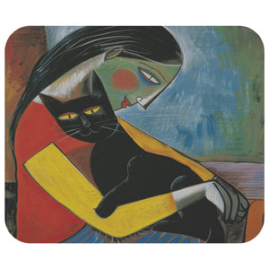 Picasso's Model and Black Cat Mousepad - Office Desk Accessories - Gift for Artist
