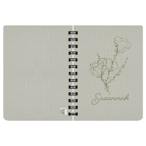 Sage Rose Spiralbound Journal Notebook