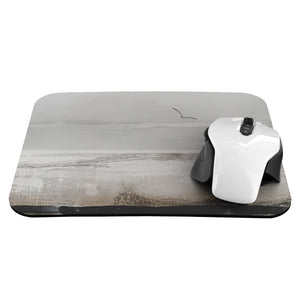 Seagull in Flight Mouse Pad Gray Mousepad Coworker Gift Office Mouse Mat Desk Accessories