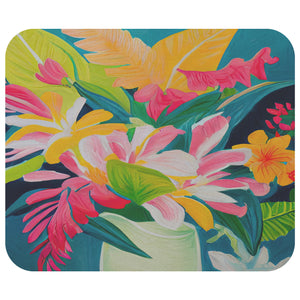 Tropical Flower Vase Mouse Pad Floral Mousepad Computer Mouse Mat Home Office Desk Accessories