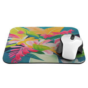 Tropical Flower Vase Mouse Pad Floral Mousepad Computer Mouse Mat Home Office Desk Accessories