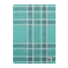 Turquoise Tartan Plaid Softcover Journal Notebook