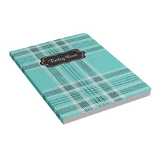 Turquoise Tartan Plaid Softcover Journal Notebook