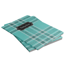 Turquoise Tartan Plaid Softcover Journal Notebook