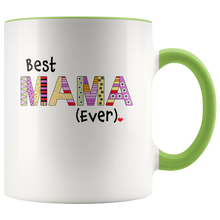 Best Mama Ever Coffee Mug - 2-Tone Mug - 11 Ounce Colorful Mother Coffee Cup - Island Dog T-Shirt Company