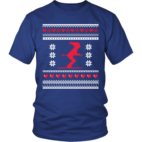 Ugly Christmas Shirt for Men and Women - Holiday Party Skier Unisex Tee - S - 4XL - Island Dog T-Shirt Company
