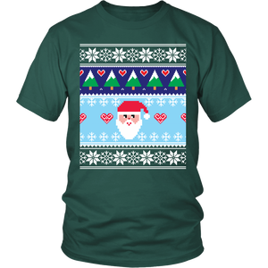 Ugly Christmas Shirt for Men and Women - Holiday Party Santa Unisex Tee - Island Dog T-Shirt Company