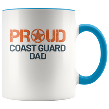 Proud Coast Guard Dad - USCG - United States Coast Guard - 11 oz 2-Color Coffee Mug for Coastie's Father - Island Dog T-Shirt Company