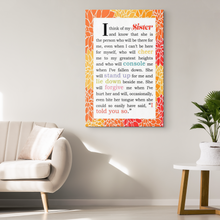 Sister Quotes Wall Decor - Present Ideas for Sister - 8 x 12 Wrapped Canvas Wall Art - Island Dog T-Shirt Company