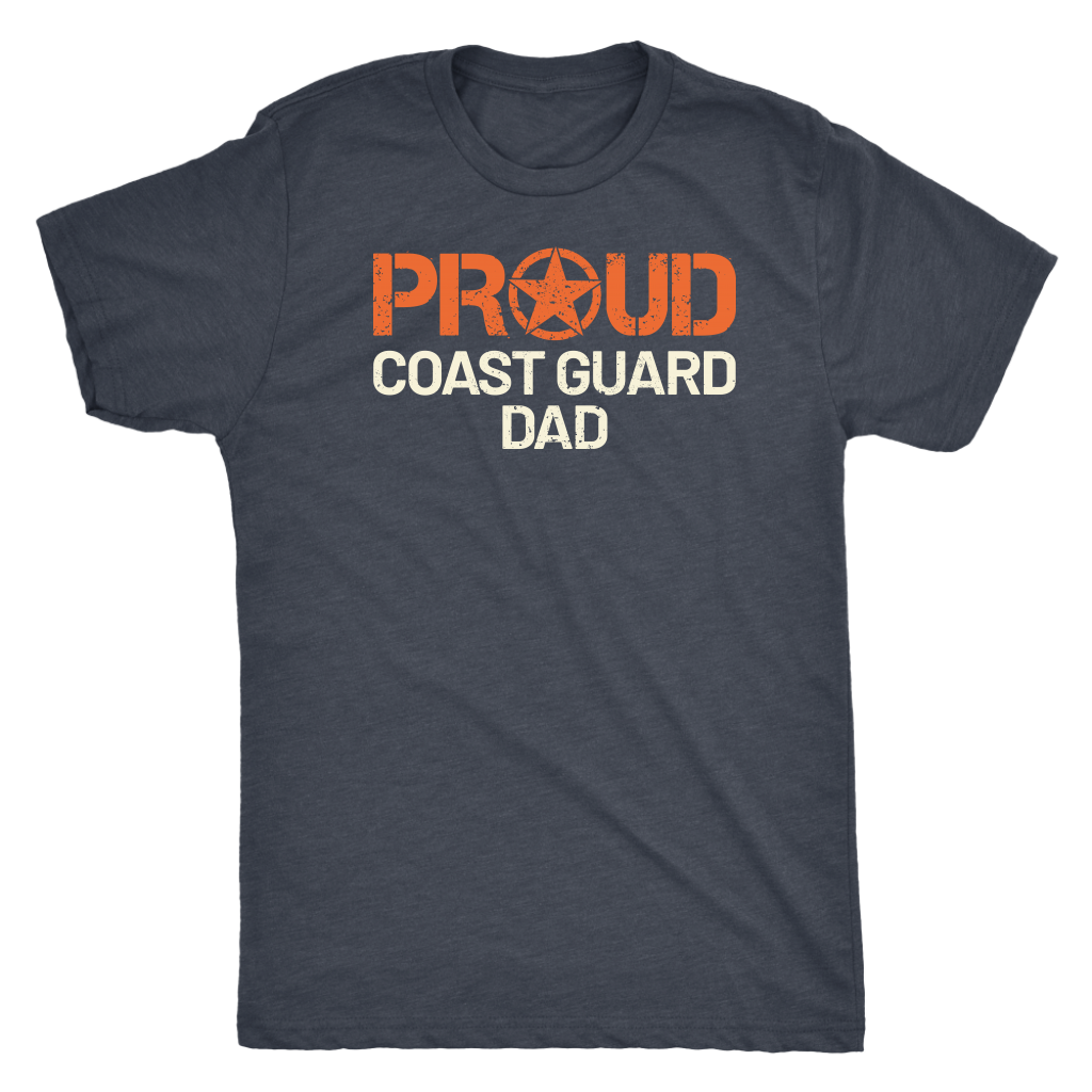 Proud Coast Guard Dad - Father of a Coastie Short Sleeve Ultra Soft Military Tee - Island Dog T-Shirt Company