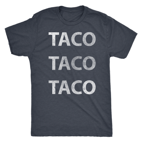 Men's Ultra Soft Comfort Short Sleeve Tee - Taco Taco Taco - Guy's Foodie Shirt - Island Dog T-Shirt Company