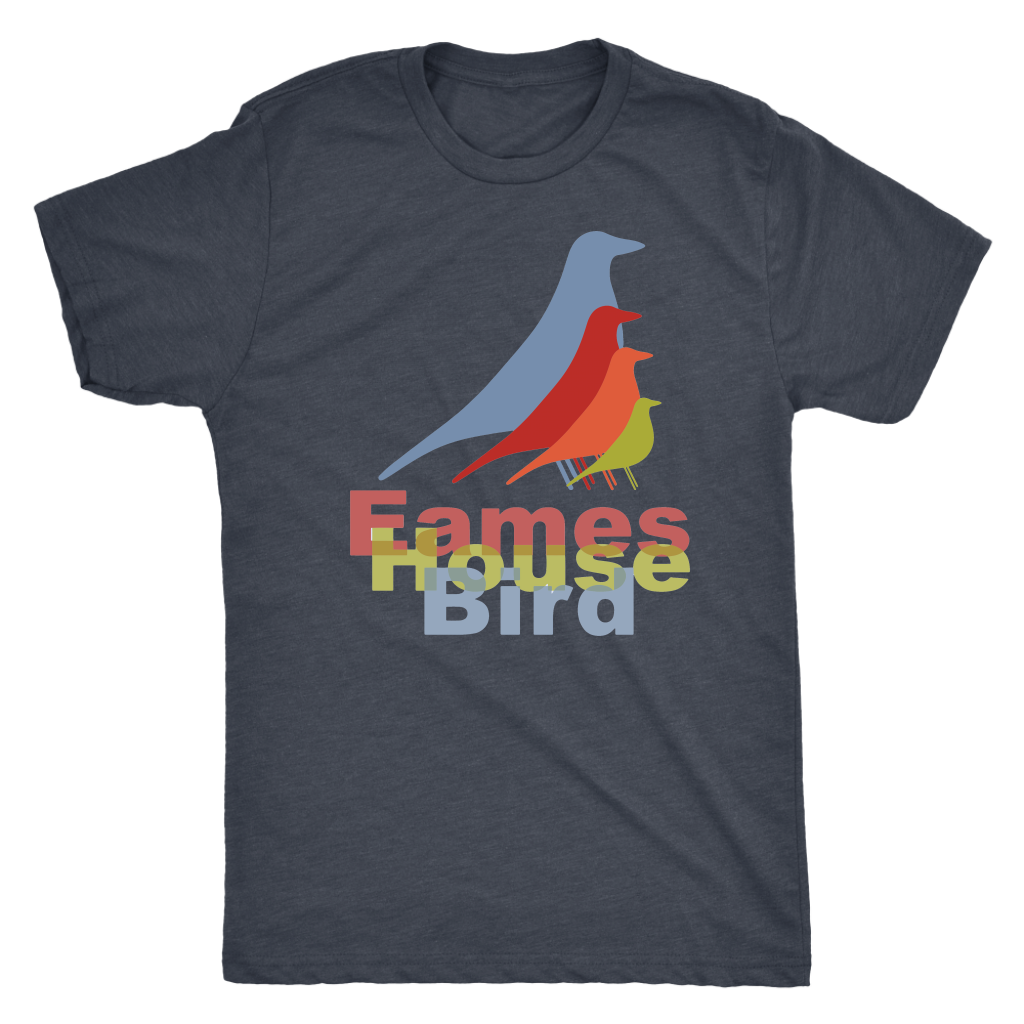 Eames House Bird - Guy's Retro Shirt - Vintage Tee for Him - 1950's Iconic Bird Design - Island Dog T-Shirt Company