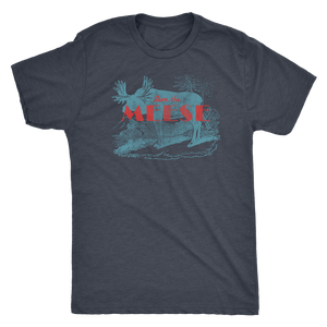 Save the Meese - Men's Ultra Soft Comfort Short Sleeve Tee - Moose T-shirt for Him - Island Dog T-Shirt Company