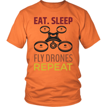 Eat Sleep Fly Drones Repeat - Drone Pilot Hobbyist T-Shirt - Island Dog T-Shirt Company