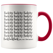 F*ckity F*ckity F*ck F*ck F*ck - Funny Coffee Mug - Sarcastic Mug 11 oz 2-Tone Color Accent Cup - Island Dog T-Shirt Company