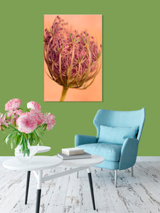 Room Decor for Women - Glam Decor - Purple Pink & Green Home Decor - Flower Painting - Awaken - Island Dog T-Shirt Company