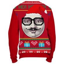Ugly Christmas Sweater Shirt - Funny Hipster Man on the Moon Tacky Xmas Novelty Tee - Island Dog T-Shirt Company