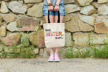 Best Sister Ever - Gift Idea for Sis - Reusable Shopping Tote Bag - Island Dog T-Shirt Company