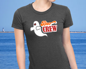 Boo Crew - Funny Halloween Ghost Ultra Soft Tee for Women - Island Dog T-Shirt Company