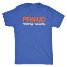 Proud Husband of a Marine - Men's Ultra Soft Short Sleeve Military Hubbie Tee - Island Dog T-Shirt Company